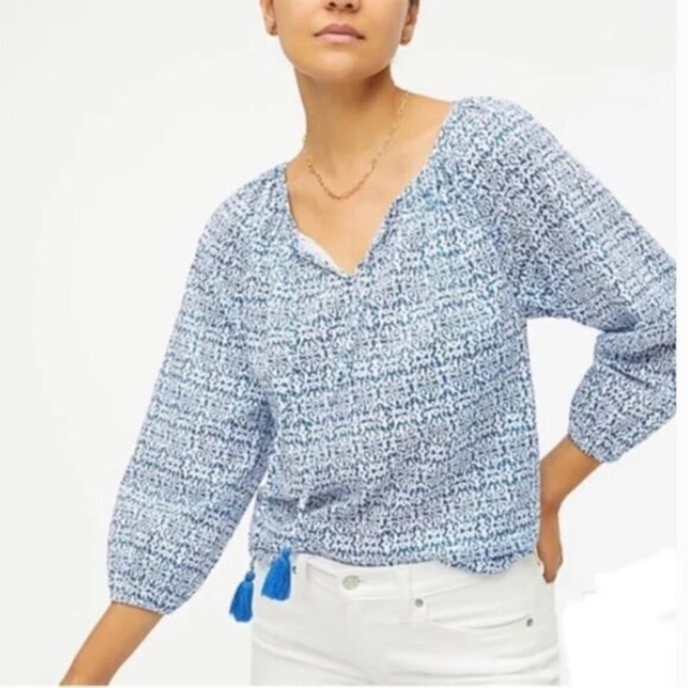 J.Crew Raglan cotton popover top Size XS